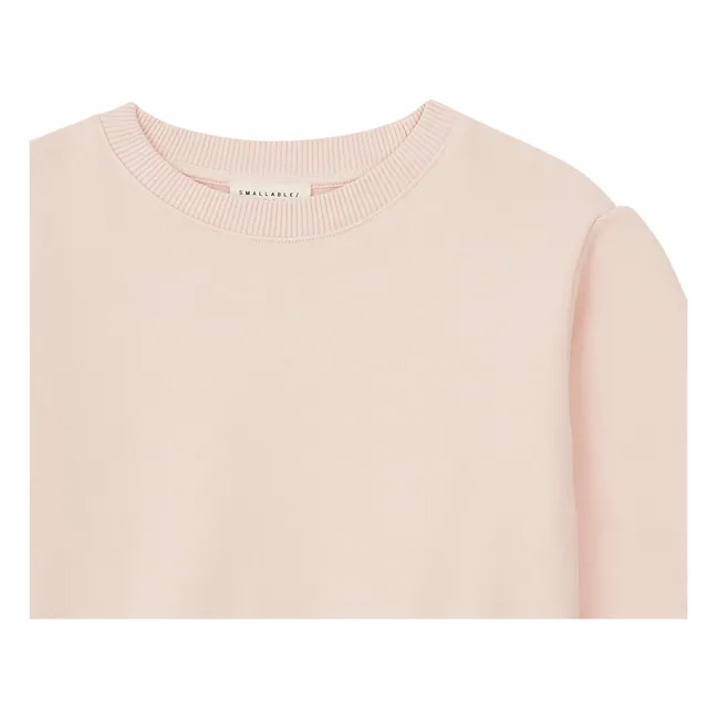 Boxy Organic Fleece Sweatshirt | Blush
