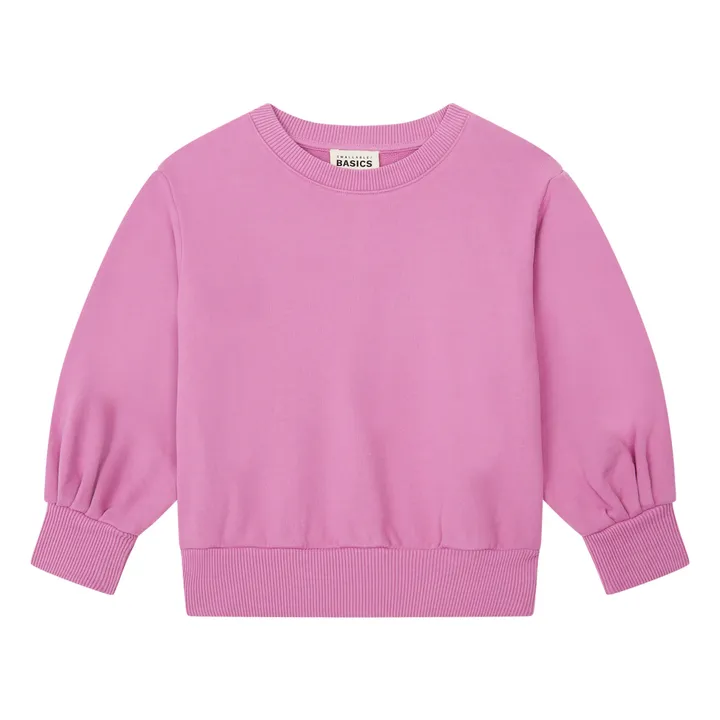 Boxy Organic Fleece Sweatshirt | Candy pink- Product image n°0