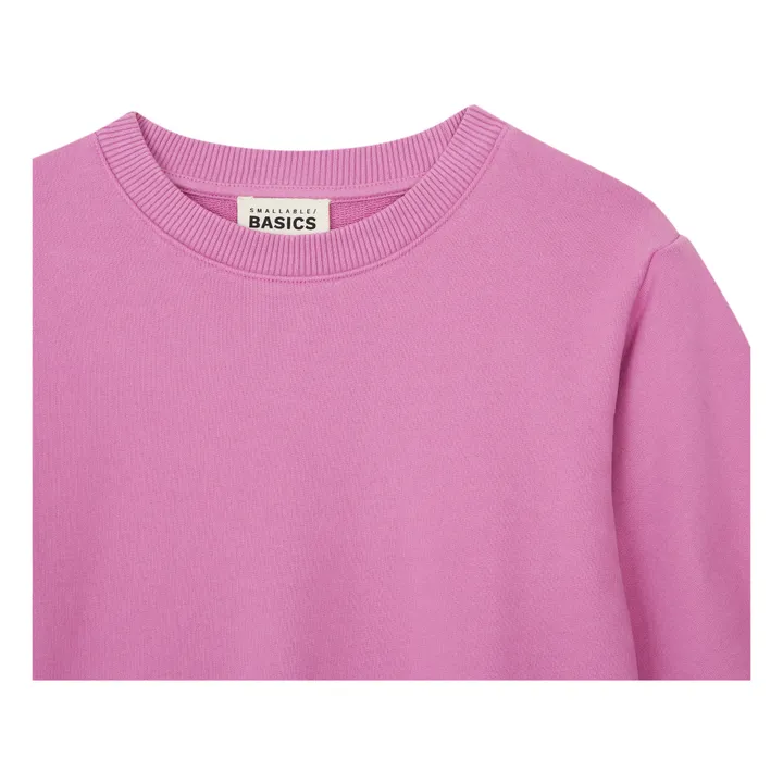 Boxy Organic Fleece Sweatshirt | Candy pink- Product image n°1