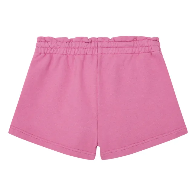 Shorts in mollettone bio | Rosa confetto