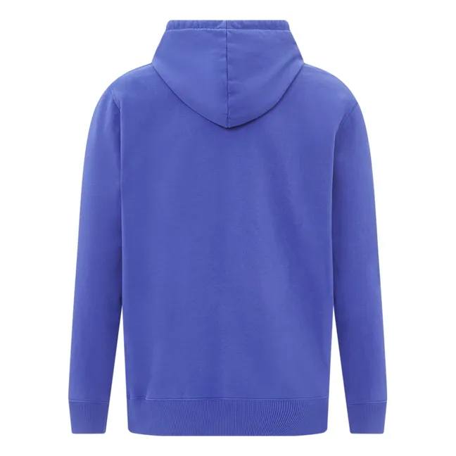 Felpa con cappuccio, in cotone bio | Blu  indaco
