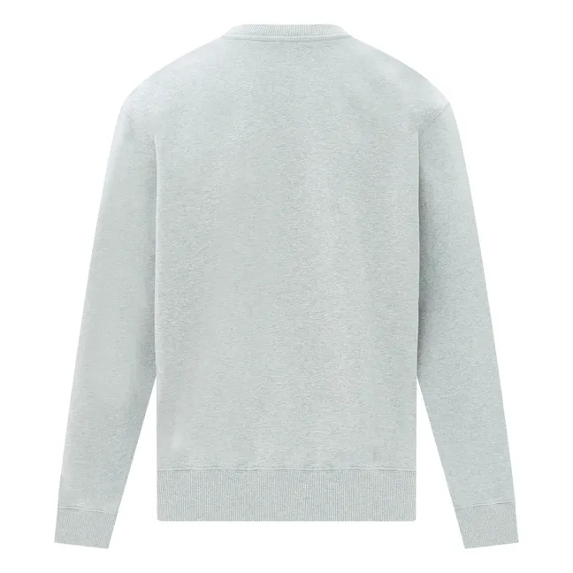 Felpa, modello: Crewneck, in mollettone bio | Grigio chiné