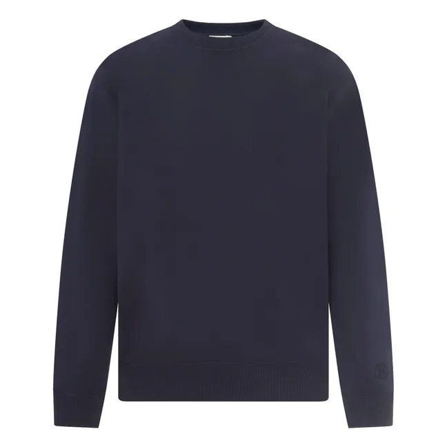Men's Organic Fleece Crewneck Sweatshirt | Navy blue