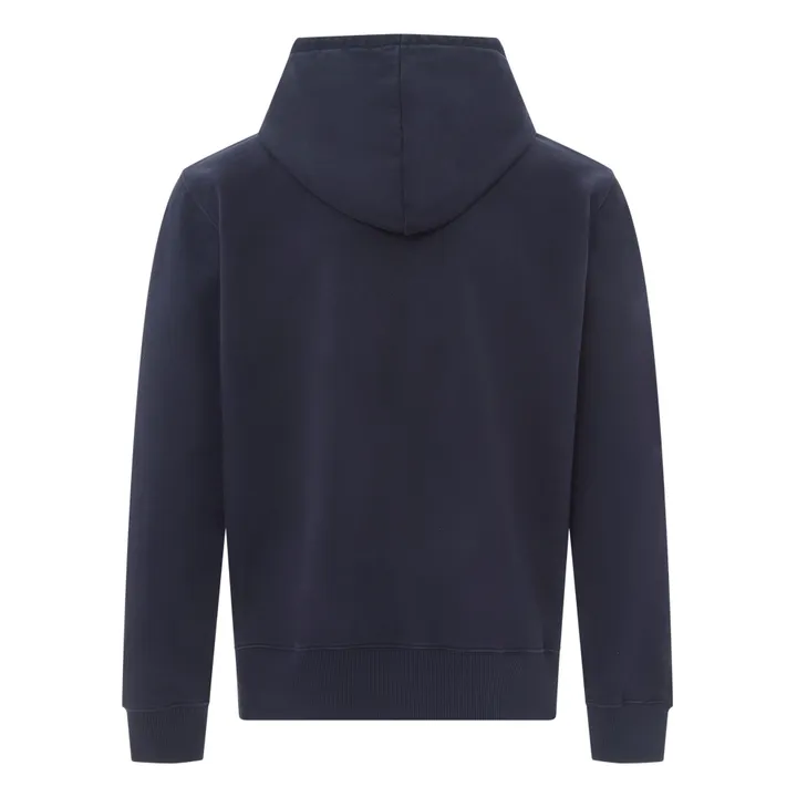 Organic Cotton Zip-Up Hoodie | Navy blue- Product image n°1