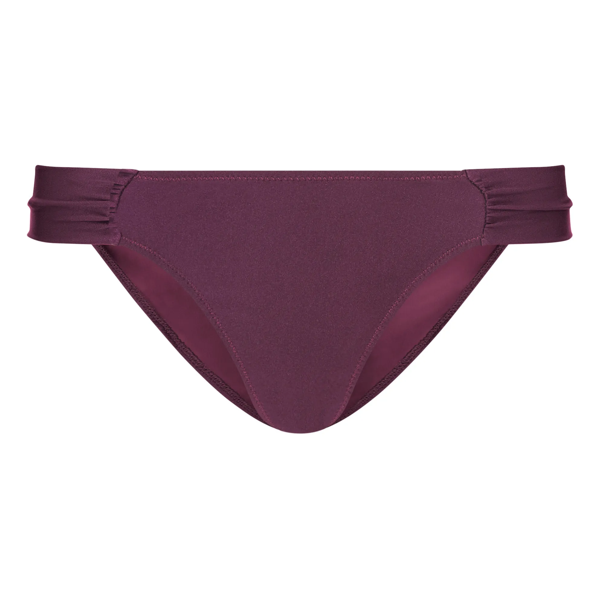 Alma Deia Aubergine Draped Bikini Bottom