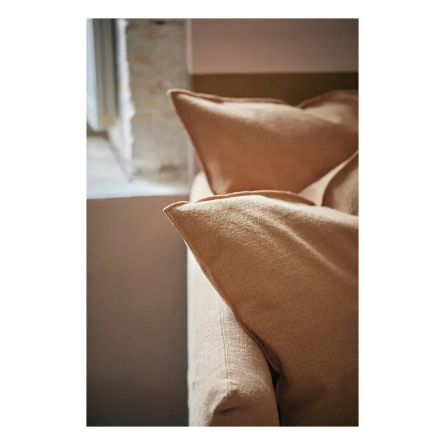 Coussin en toile Towani upcyclé | Terracotta