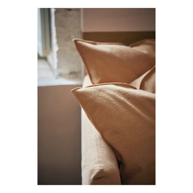 Towani Upcycled Canvas Cushion | Terracotta
