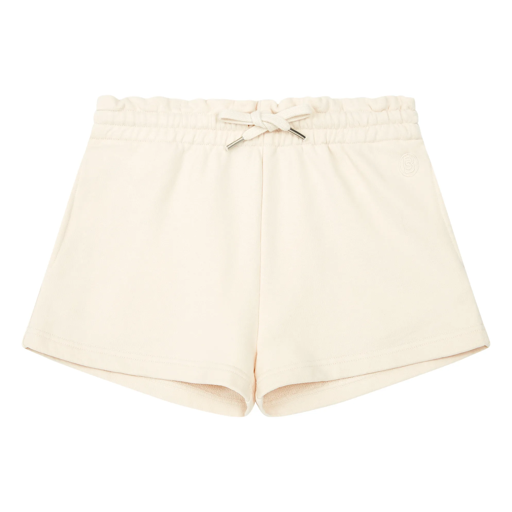 SMALLABLE BASICS Short Fille Molleton Bio Blanc cassé Smallable