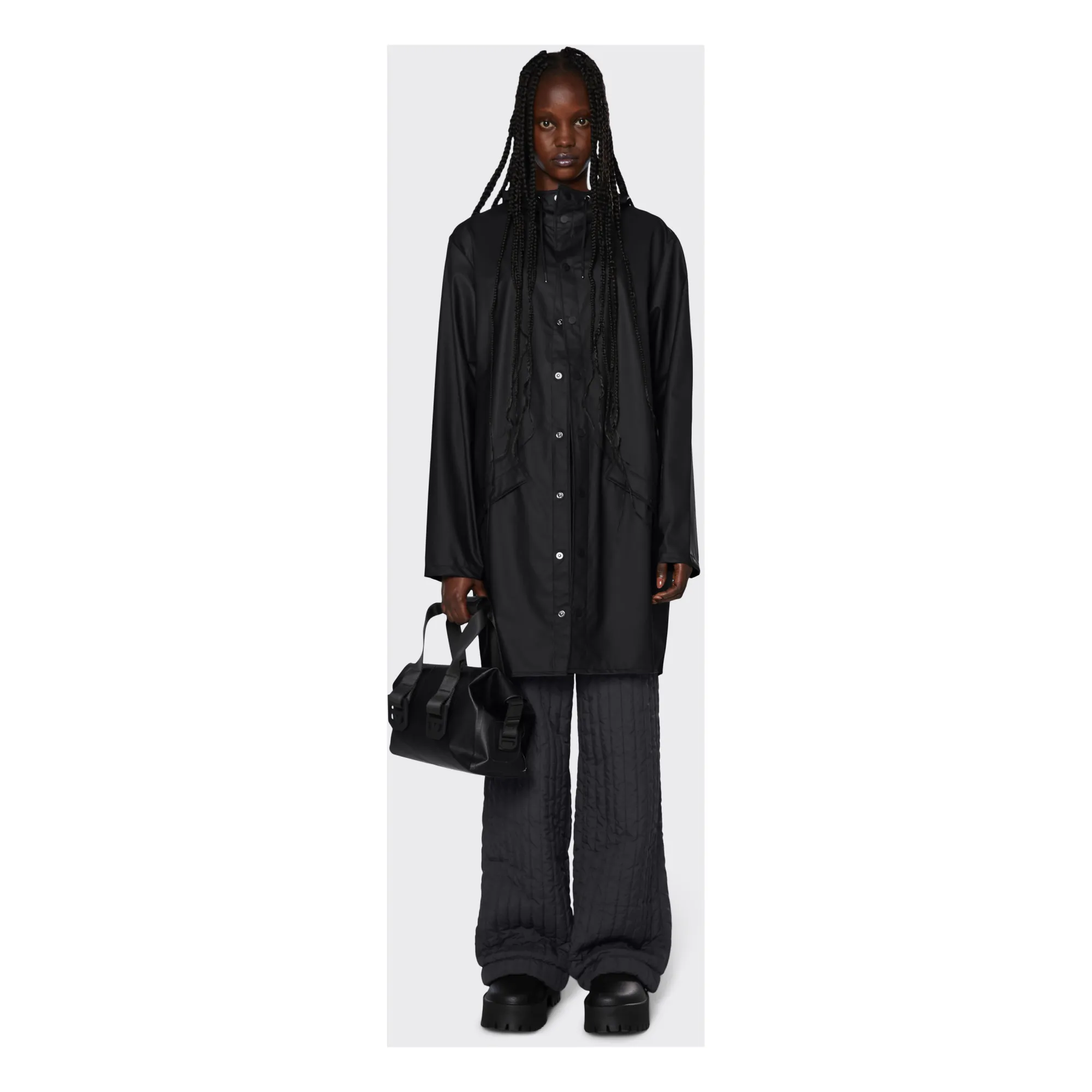 Ciré Long Imperméable Unisexe | Noir- Image produit n°1
