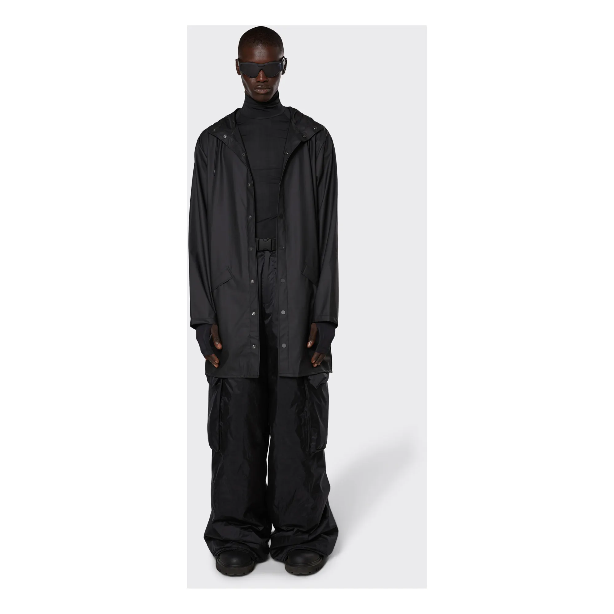 Ciré Long Imperméable Unisexe | Noir- Image produit n°4