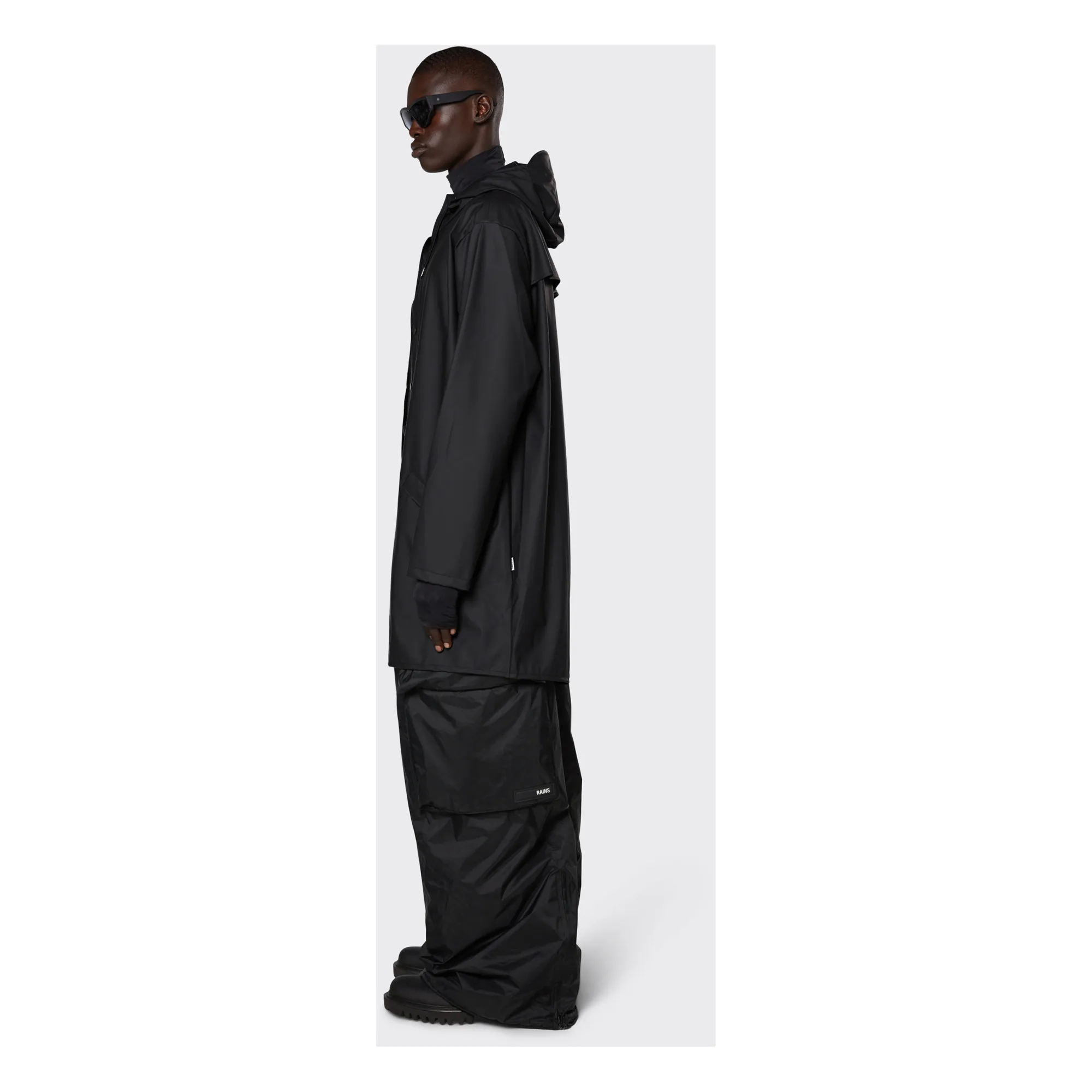 Ciré Long Imperméable Unisexe | Noir- Image produit n°5