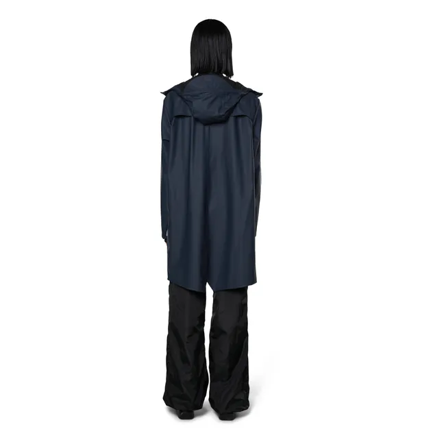 Unisex Long Waterproof Waxcoat | Navy blue