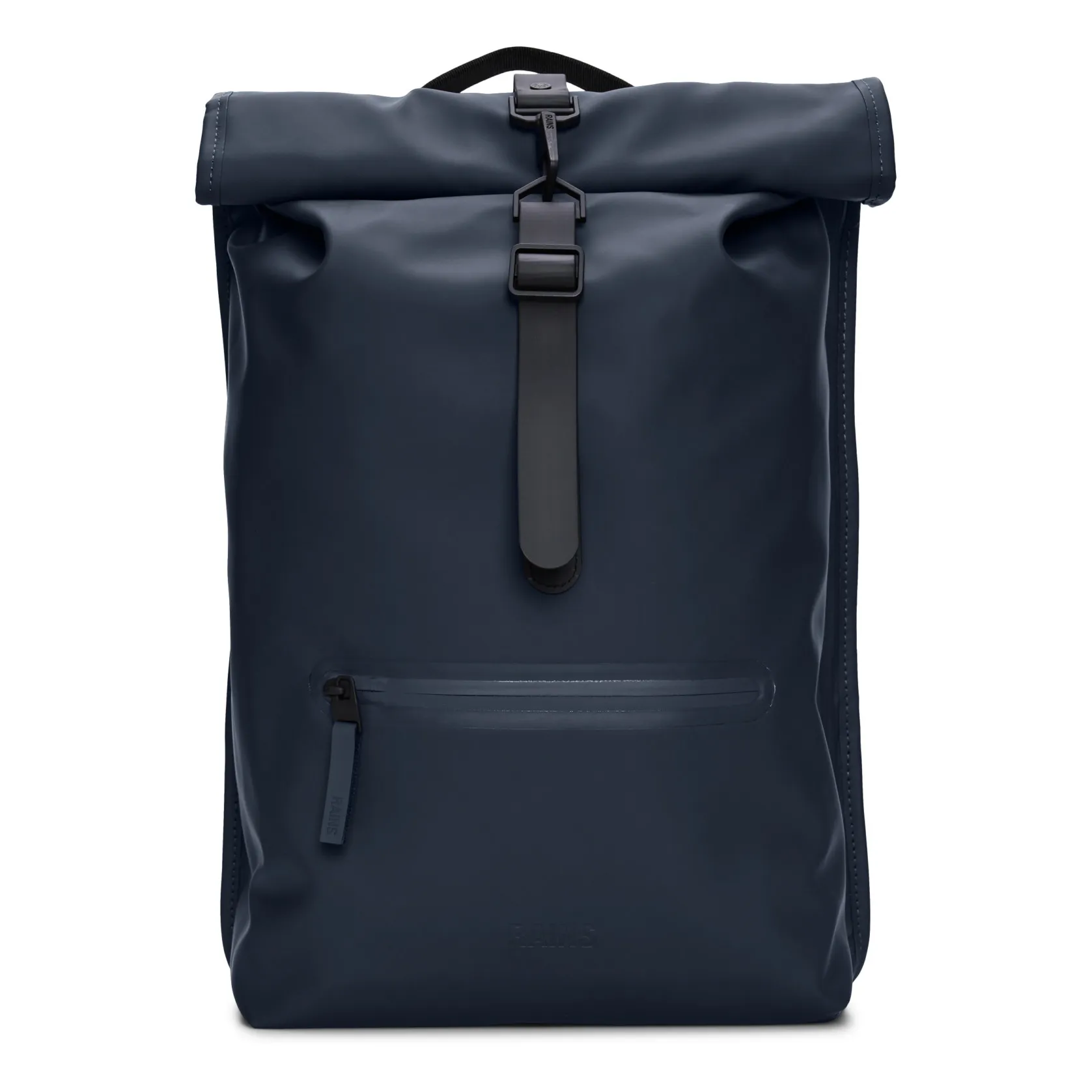 Rains Navy Blue Rolltop Rucksack Backpack