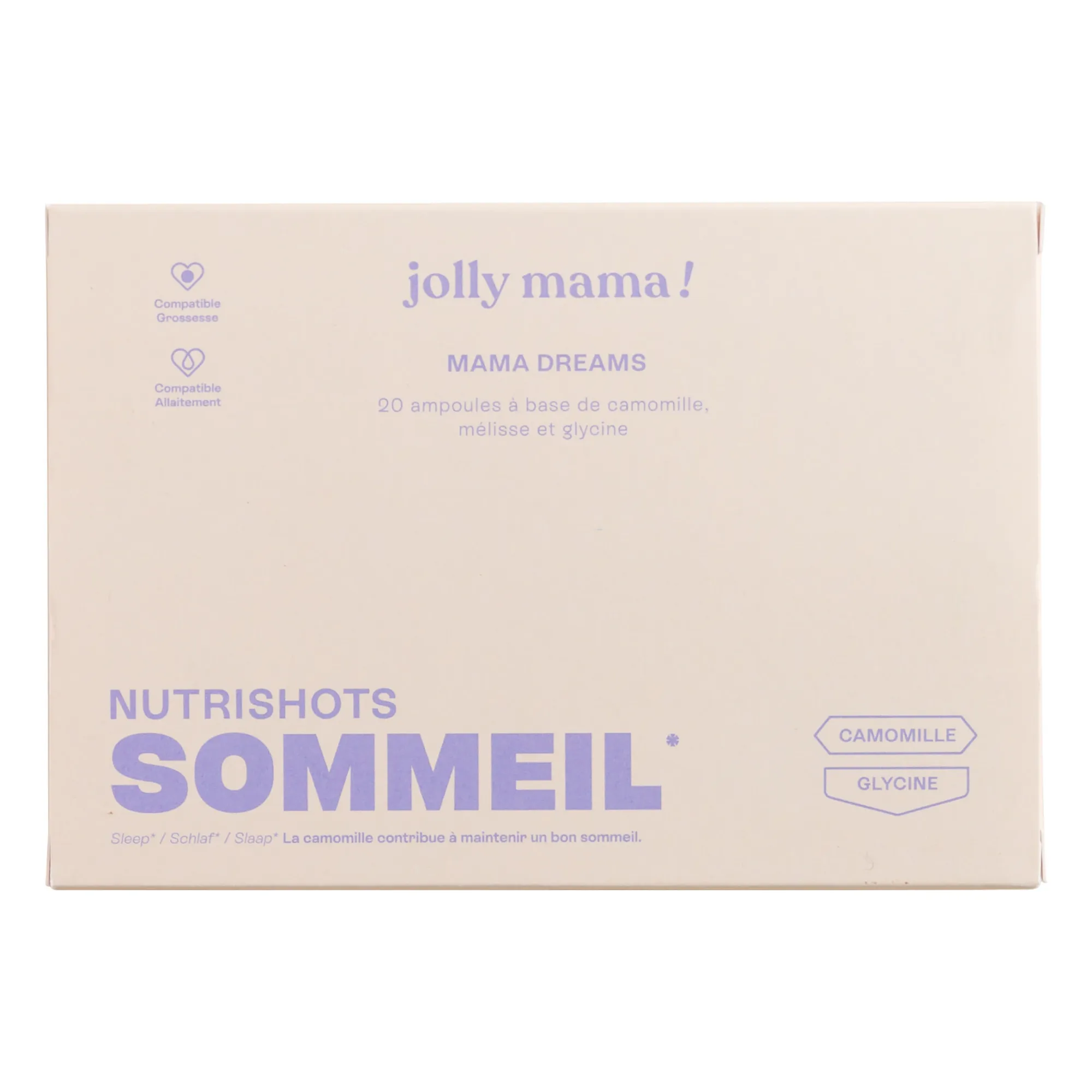 Jolly Mama - Jolly Mama - Nutrishots sommeil Mama Dreams Complément alimentaire - 20 ampoules de 10 ml