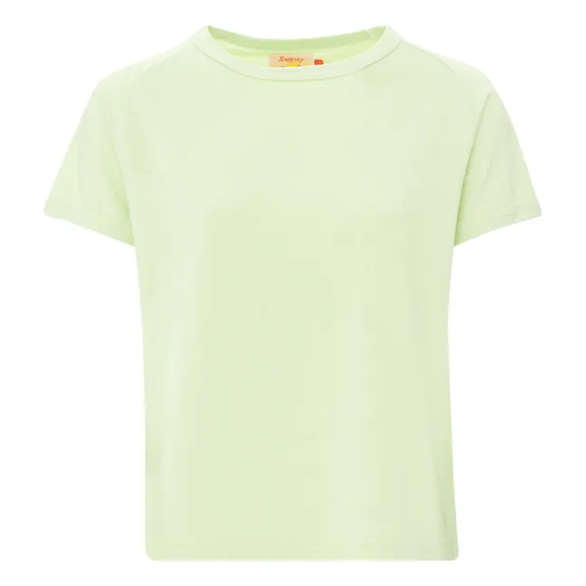 Camiseta de mujer Laka Algodón reciclado 260 g | Verde Pálido