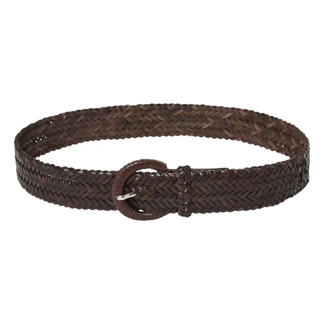 Braided Belt 4 cm | Brown