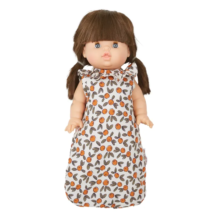 Orange Blossom frill-neck sleeping bag for doll- Product image n°1