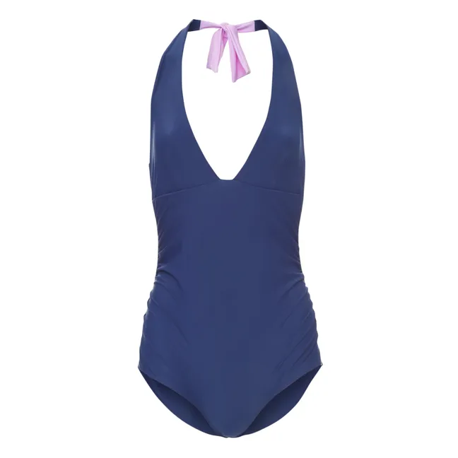Maillot de Bain 1 Pièce Polyamide Recyclé Zelie - Collection Femme  | Bleu marine