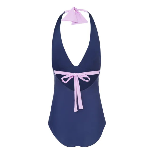 Maillot de Bain 1 Pièce Polyamide Recyclé Zelie - Collection Femme  | Bleu marine