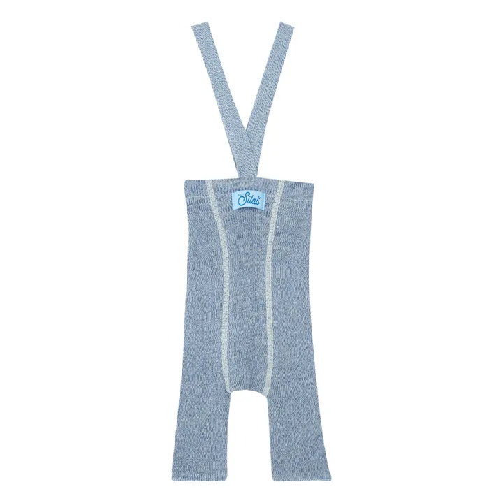 Pantalón con tirantes de algodón orgánico | Azul- Imagen del producto n°4