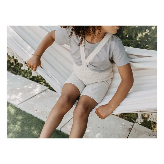 Organic Cotton Strapped Shorts | Ecru