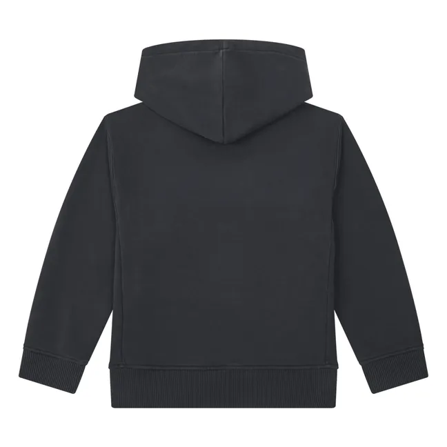 Sudadera con capucha de algodón orgánico para niño | Negro