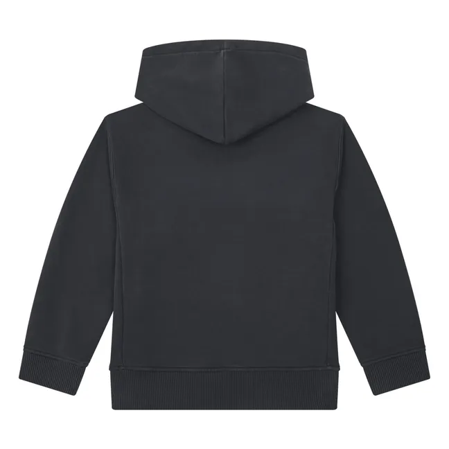 Sudadera con capucha de algodón orgánico para niño | Negro