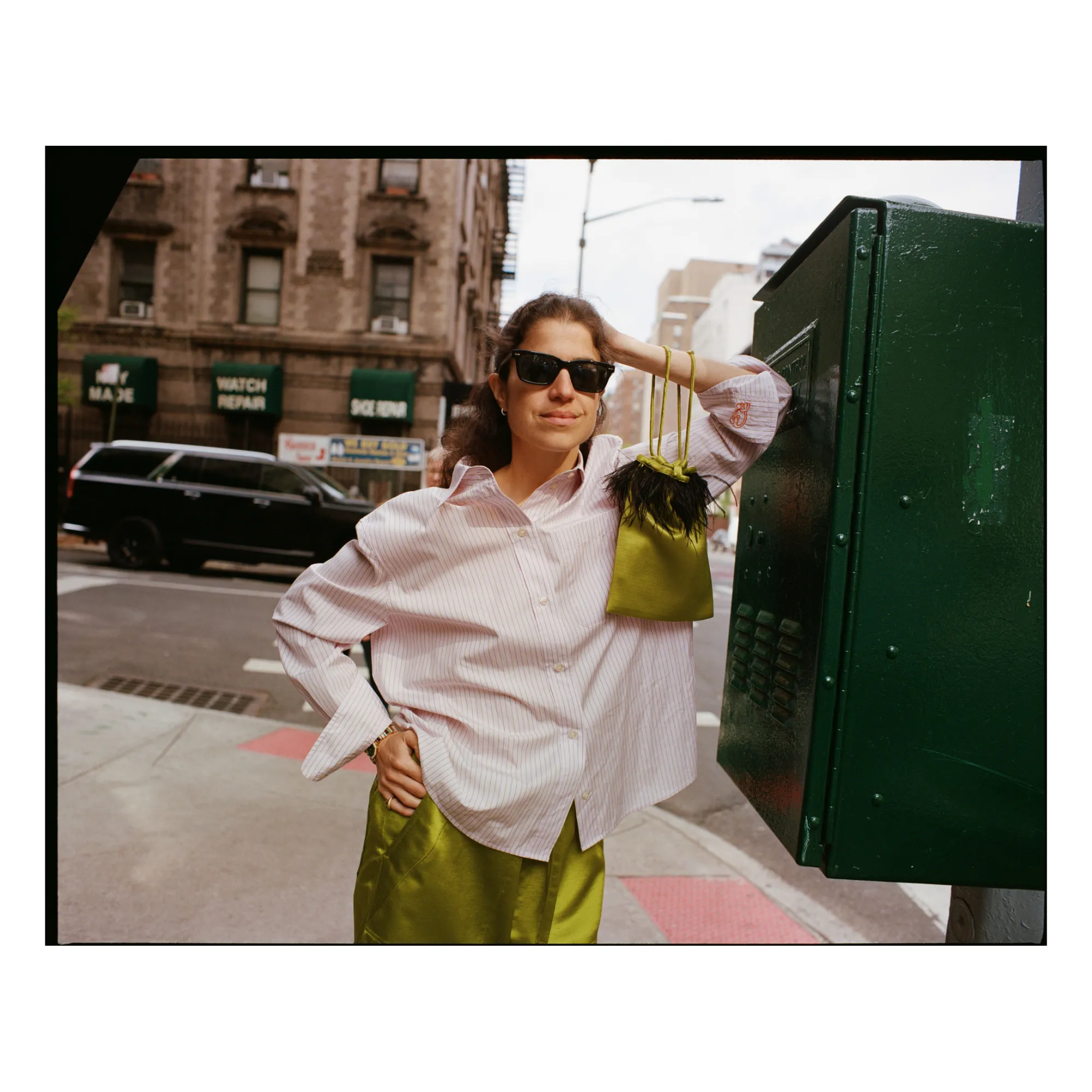 Collaboration Soeur x Leandra Cohen - Santager bag | Green- Product image n°1