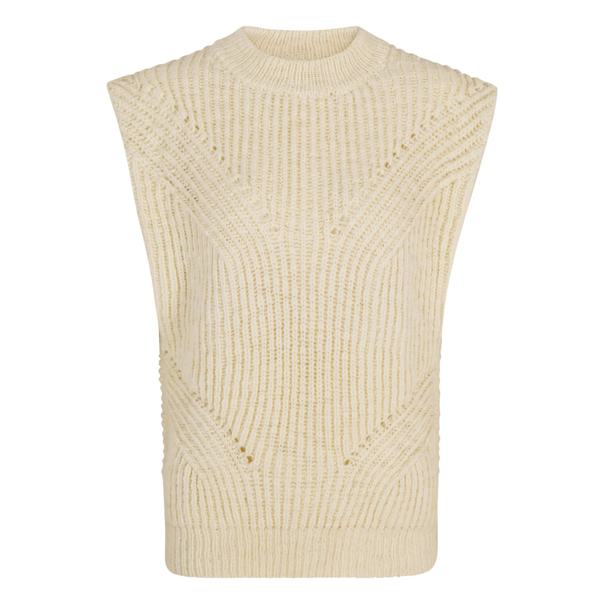 Magali Pascal Ecru Auril Sleeveless Wool Pullover