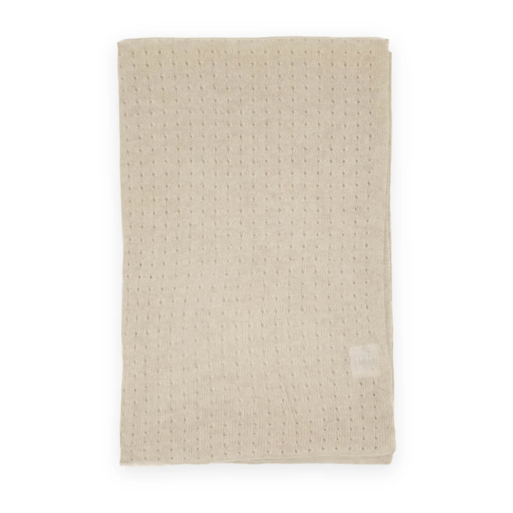 My Little Freckle Beige Organic Cotton Pointelle Blanket