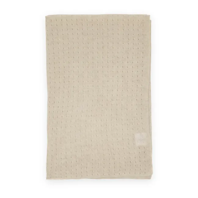 Couverture Pointelle Cachemire Bio | Beige