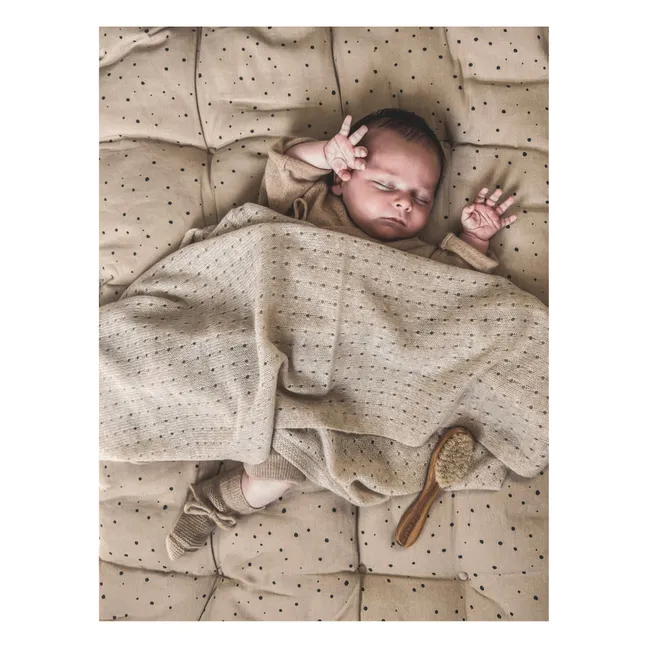 Couverture Pointelle Cachemire Bio | Beige