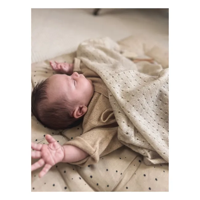 Couverture Pointelle Cachemire Bio | Beige