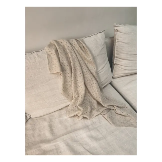 Couverture Pointelle Cachemire Bio | Beige