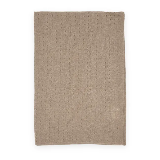 Couverture Pointelle Cachemire Bio | Camel