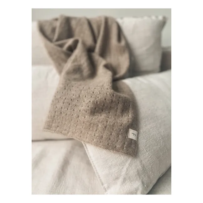 Couverture Pointelle Cachemire Bio | Camel