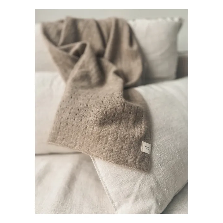 Organic Cotton Pointelle Blanket | Camel- Product image n°2
