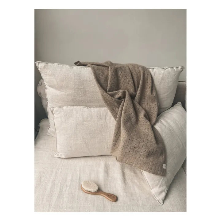 Organic Cotton Pointelle Blanket | Camel- Product image n°4
