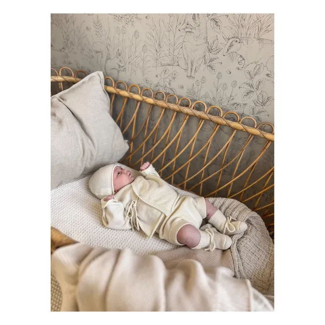Babyschuhe Strick aus Bio-Baumwolle | Elfenbeinfarben