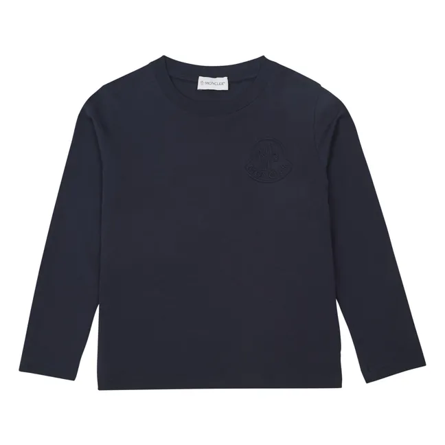 Plain Long-Sleeved T-Shirt | Navy blue