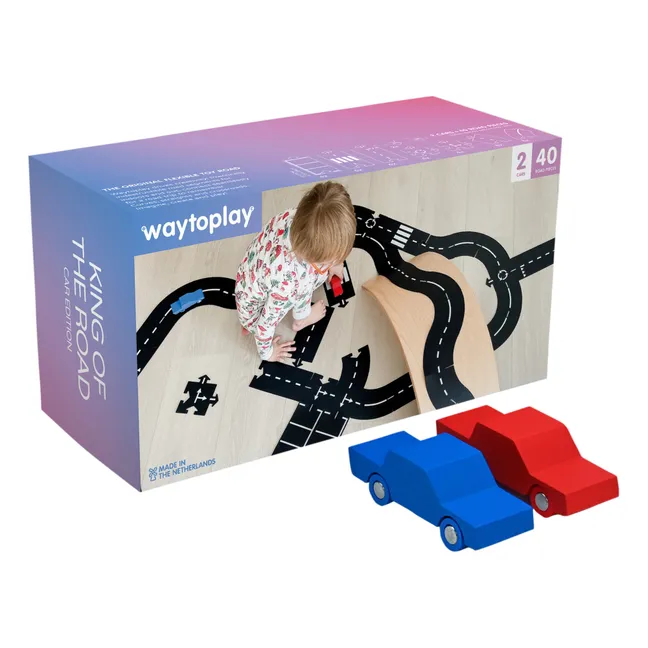 Rennstrecke King of the Road mit 2 Autos - 40 Teile