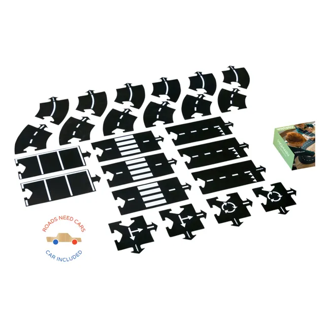 Highway circuit with 1 car - 24 pieces