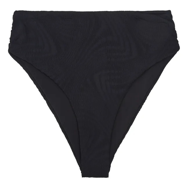 Ares Textured Bikini Bottom | Black