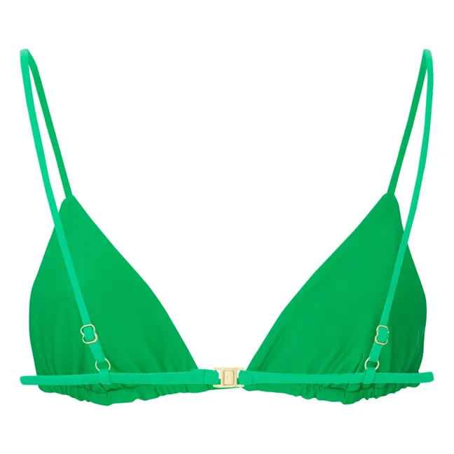 Iris Eco Lycra Bikini Top | Emerald green