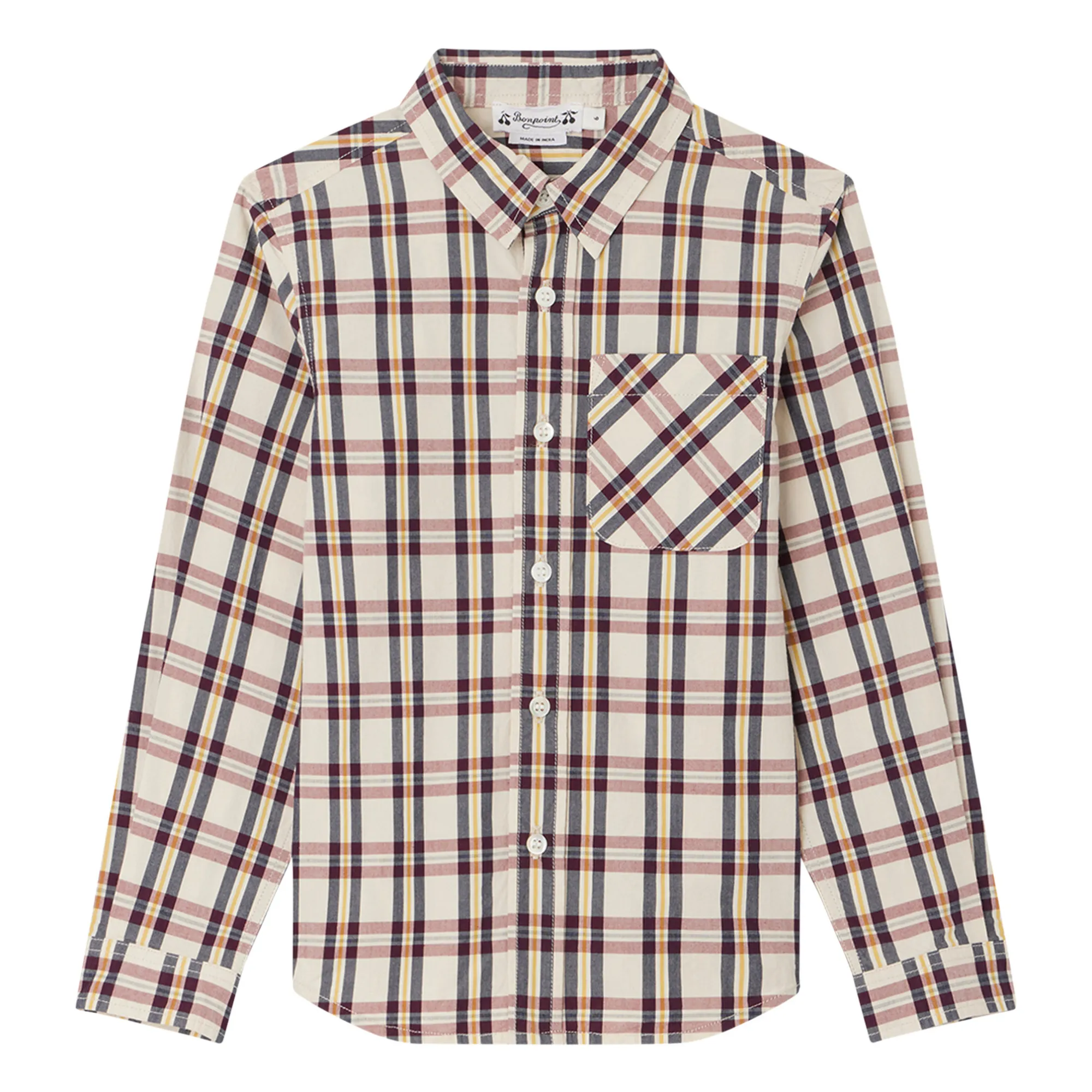 Bonpoint Ecru Tango Checked Shirt