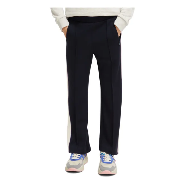 Two-tone trousers | Navy blue