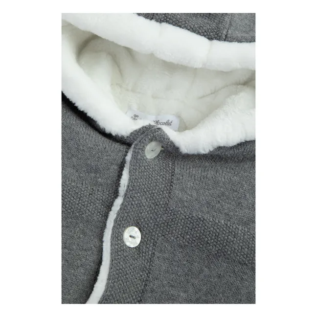Pilote Cotton and Wool Fur Fleece | Charcoal grey