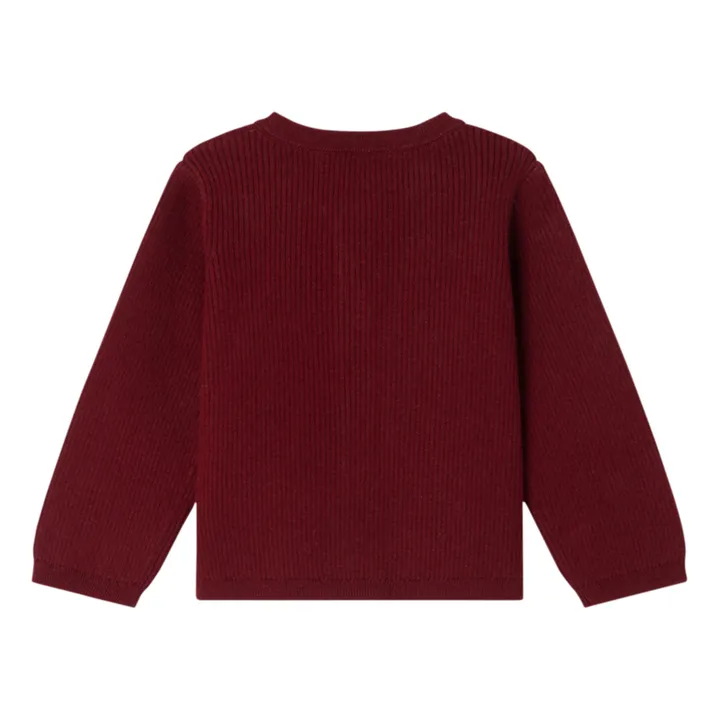 Cotton and Cashmere Carina Cardigan | Burgundy- Product image n°2