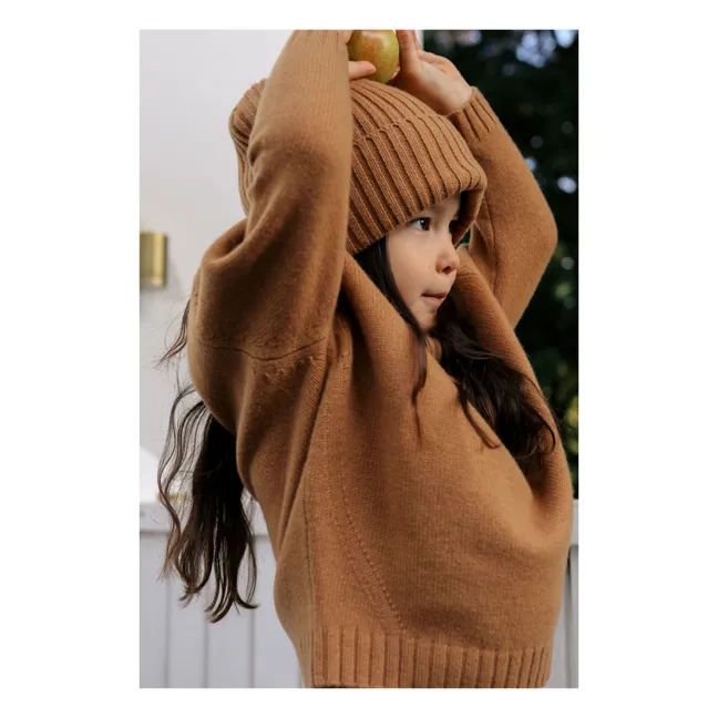 Bonnet Mérinos Cachemire Carly | Camel