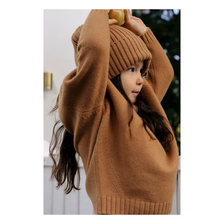 Bonnet Mérinos Cachemire Carly | Camel- Image produit n°3